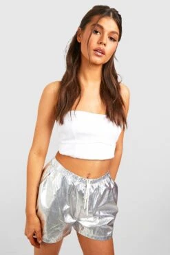 Metallic Laufshorts 7 Metallic Laufshorts -Deutschland Mode Pfiff Verkaufs-Shop gzz55539 silver xl 3