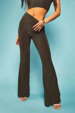 Basics Schlaghose Mit Hohem Bund -Deutschland Mode Pfiff Verkaufs-Shop gzz55752 olive xl 3