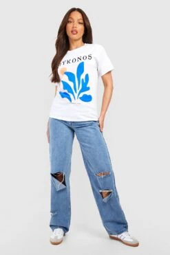 Tall T-Shirt Mit Mykonos Print 6 Tall T-Shirt Mit Mykonos Print -Deutschland Mode Pfiff Verkaufs-Shop gzz56119 white xl 2