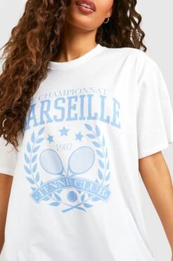 Oversize T-Shirt Mit Tennis-Print 7 Oversize T-Shirt Mit Tennis-Print -Deutschland Mode Pfiff Verkaufs-Shop gzz56236 white xl 3