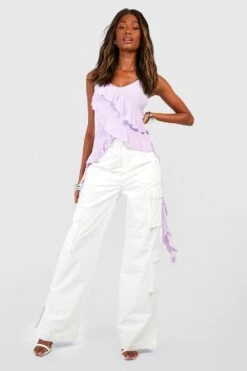 Trägertop Mit Rüschen-Detail -Deutschland Mode Pfiff Verkaufs-Shop gzz56239 lilac xl 2