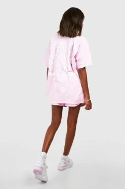 Oversize T-Shirt Mit Racquet Club Print -Deutschland Mode Pfiff Verkaufs-Shop gzz56444 light20pink xl 2