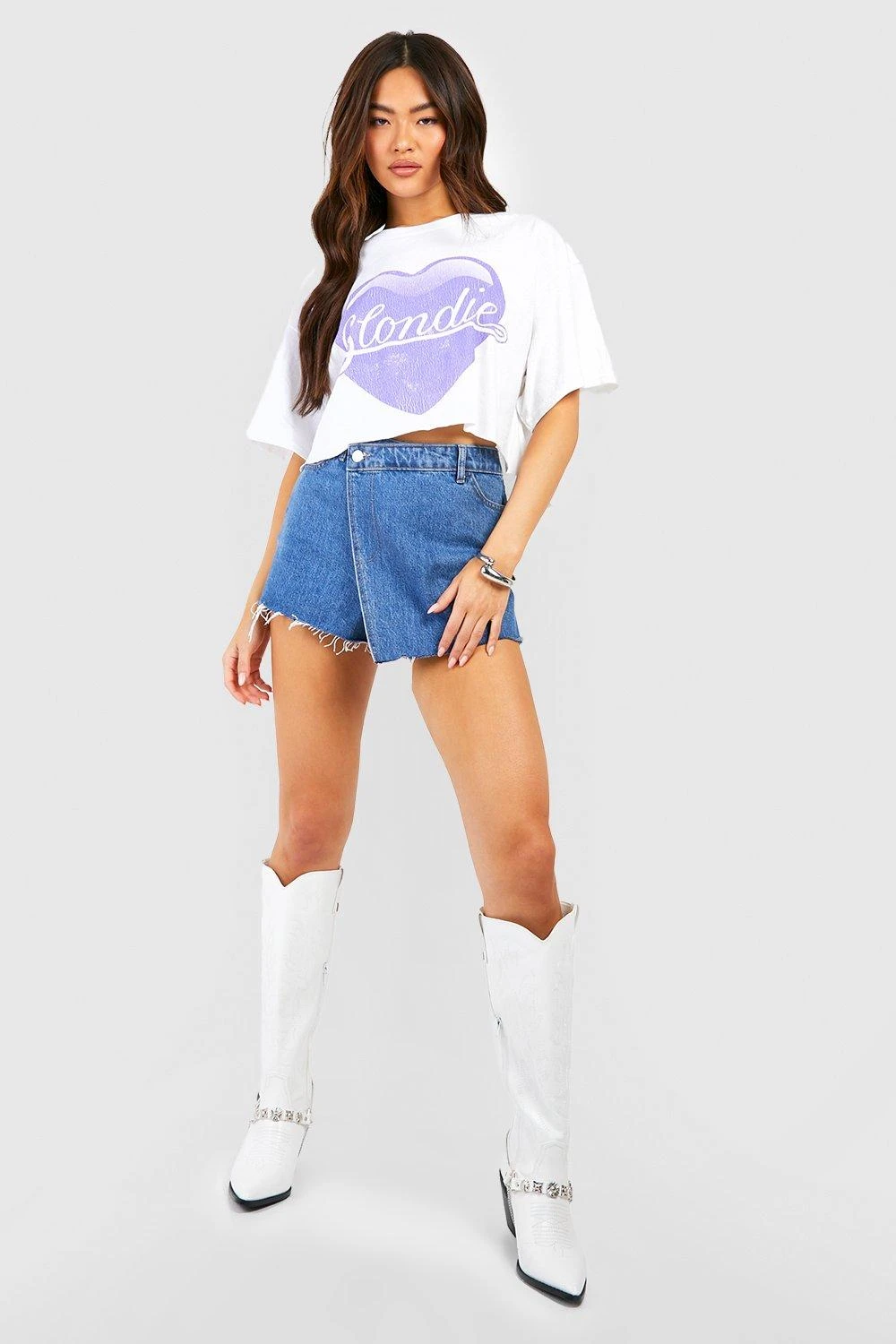 Kurzes T-Shirt Mit Lizenziertem Blondie Band Print 3 Kurzes T-Shirt Mit Lizenziertem Blondie Band Print – Bild 3