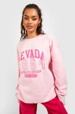 Oversize Sweatshirt Mit Nevada Slogan