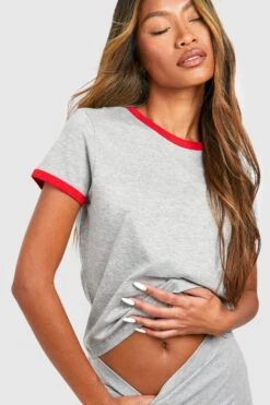 Ringer T-Shirt -Deutschland Mode Pfiff Verkaufs-Shop gzz57766 grey20marl xl 3