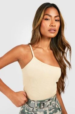 Einärmliges Geripptes Tanktop