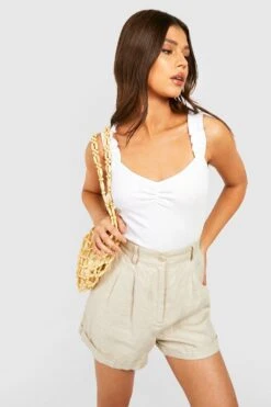 V-Ausschnitt Body Mit Gerafften Trägern 6 V-Ausschnitt Body Mit Gerafften Trägern -Deutschland Mode Pfiff Verkaufs-Shop gzz57811 white xl 2