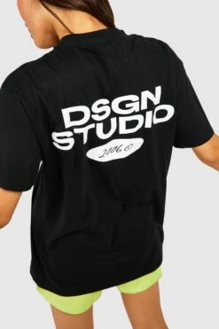 Oversize T-Shirt Mit Dsgn Studio Sport Print -Deutschland Mode Pfiff Verkaufs-Shop gzz58316 black xl 3