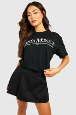 Oversize T-Shirt Mit Santa Monica-Print