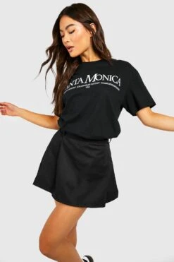 Oversize T-Shirt Mit Santa Monica-Print -Deutschland Mode Pfiff Verkaufs-Shop gzz58324 black xl 2