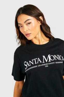 Oversize T-Shirt Mit Santa Monica-Print -Deutschland Mode Pfiff Verkaufs-Shop gzz58324 black xl 3