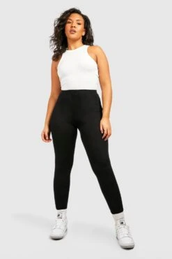 Plus 2er-Pack Recycelte Basic Leggings Aus Baumwoll-Mix -Deutschland Mode Pfiff Verkaufs-Shop pzz07298 black xl 2
