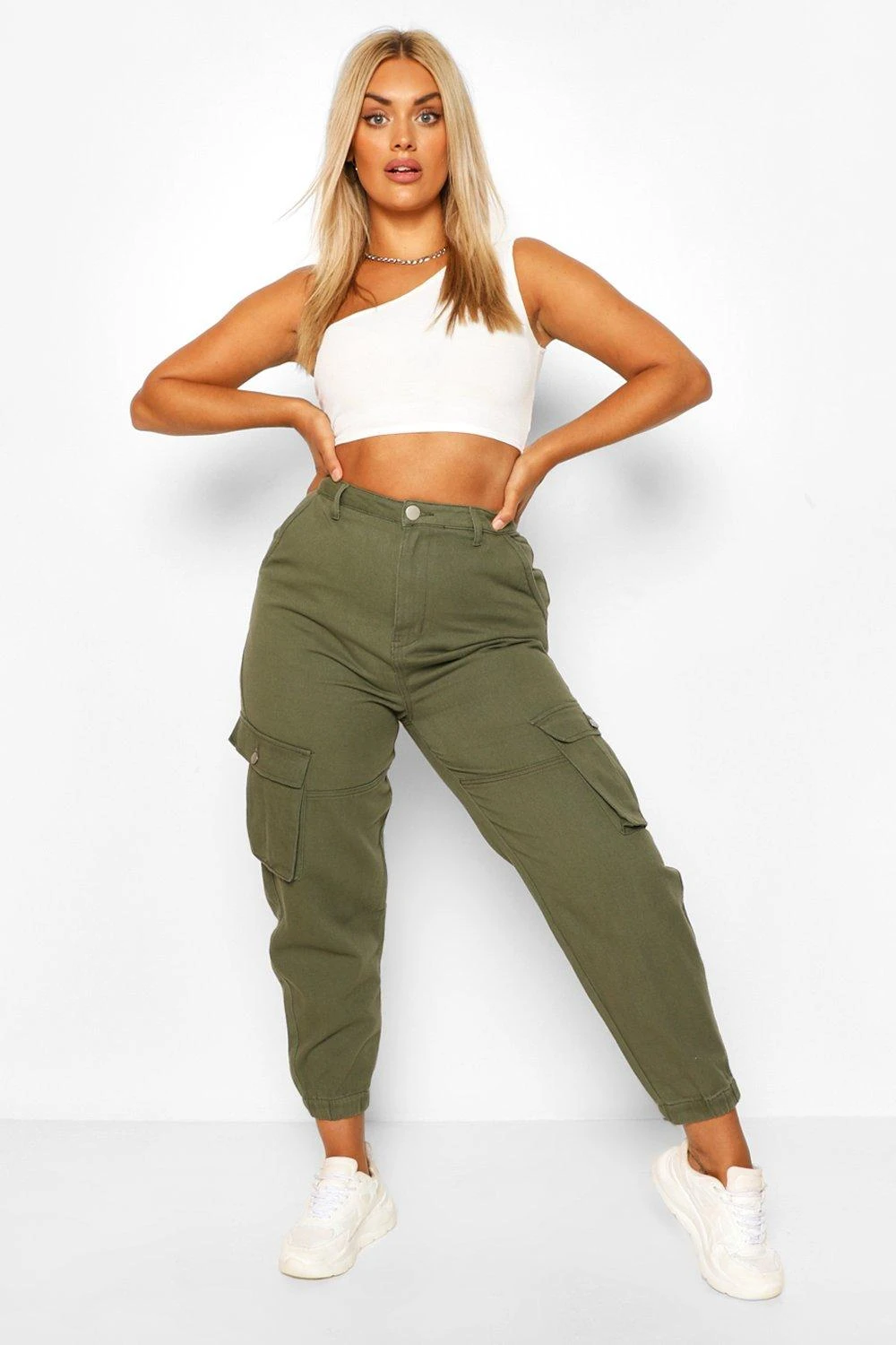 Plus Khaki Cargo Jeans 4 Plus Khaki Cargo Jeans – Bild 4